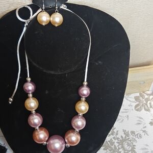 Chic Pearl Necklace and Earring Set